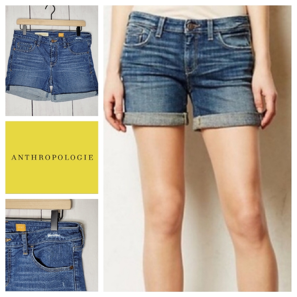 Pilcro And The Letterpress Stet Roll Up Shorts